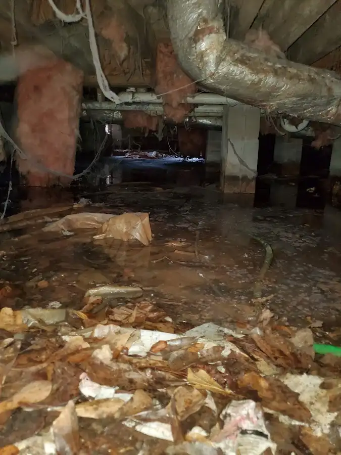 Crawl space flood assessment for Commercial Water Damage Restoration in Polk City